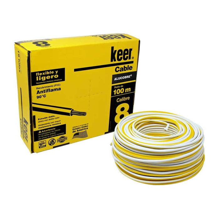 Cable Electrico Keer THW cal. 8  METROS v/colores